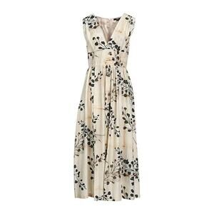 NEW Seventy Cream Silk Floral Midi Dress